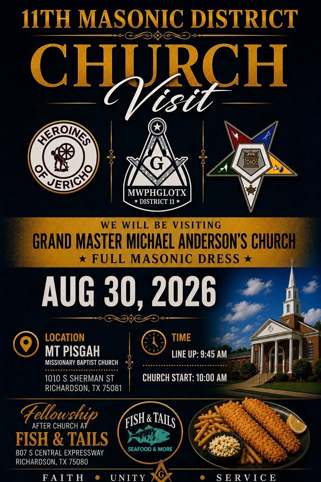 District 11 Masonic Family Church Visit
